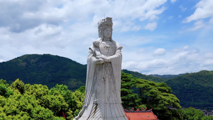 仙游客山妈祖宫 圣后宫 妈祖石雕像