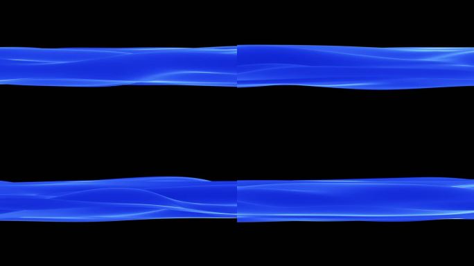4K一块蓝色大波浪绸缎飘舞无缝循环