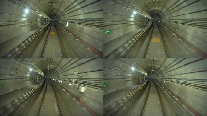 地铁隧道轨道成都地铁隧道穿梭内部轨道飞速