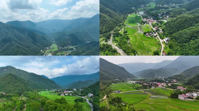 4K航拍深山大山隐居山村大山生活3