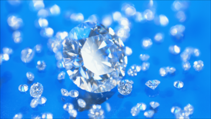 钻石闪烁 蓝色背景