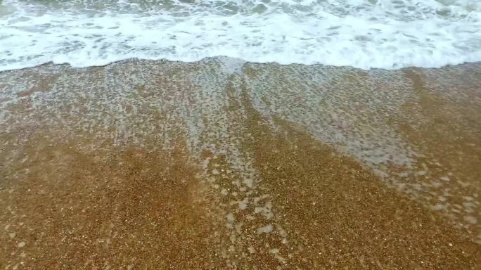 柔软细砂海边沙滩 海滩海花清澈海水视频