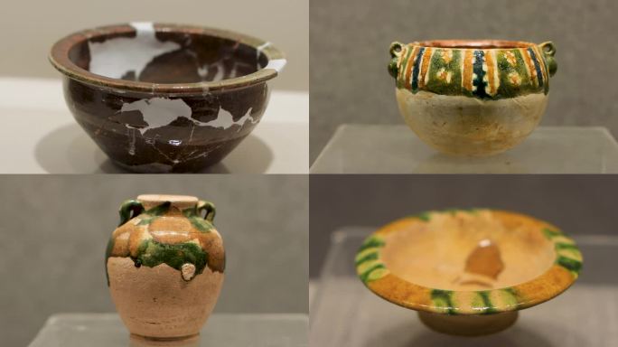 博物馆展示的陶瓷瓷器