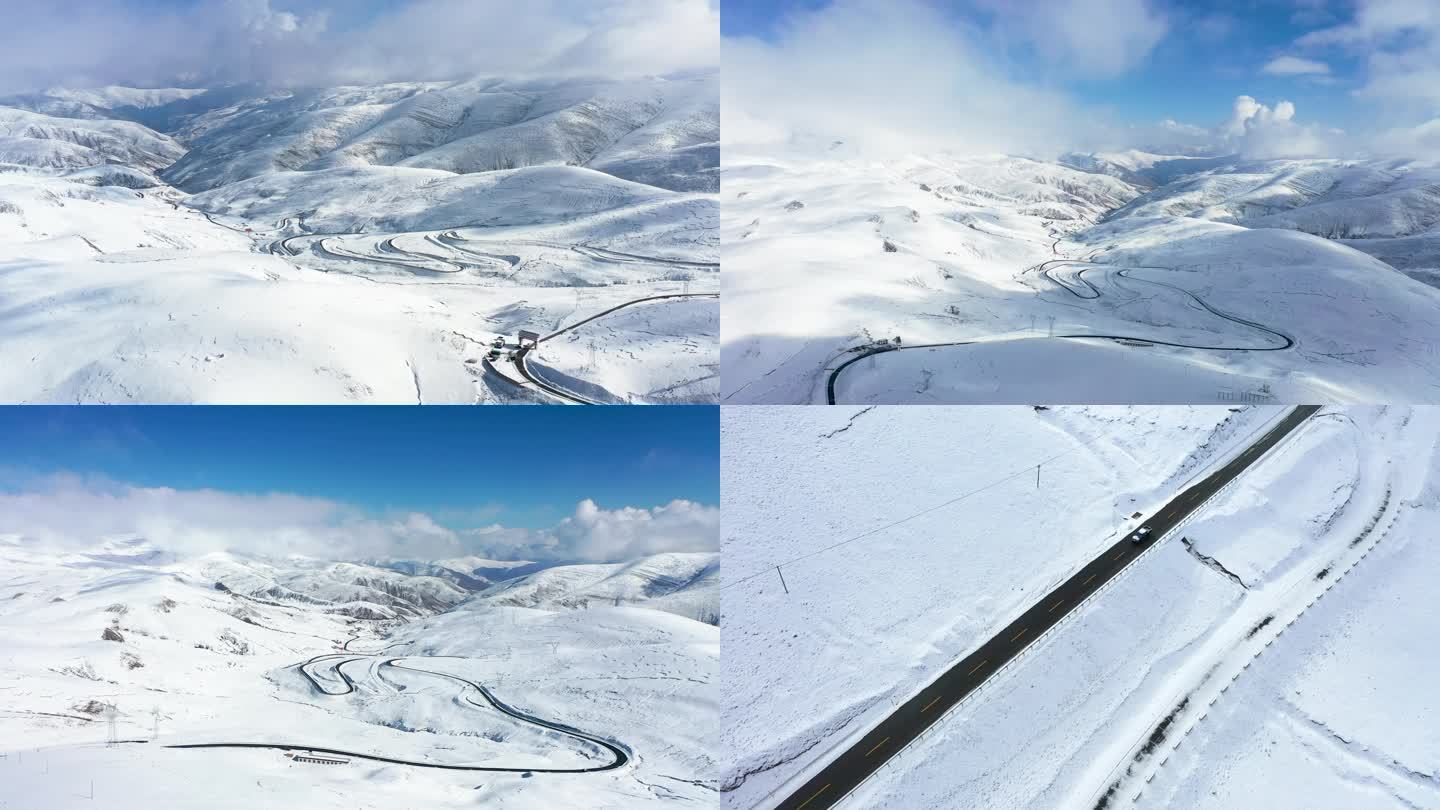 西藏高原雪山运输