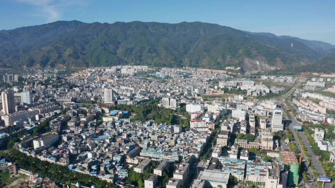 临沧市临翔区航拍，大气，丽景阁，