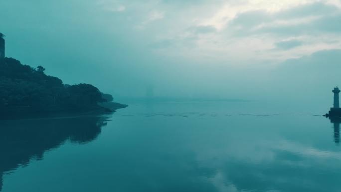 温州清晨航拍