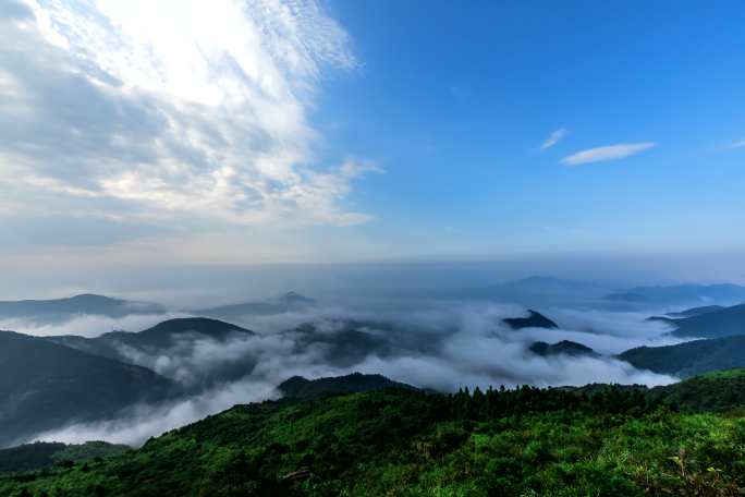 山顶云海天空走云延时F