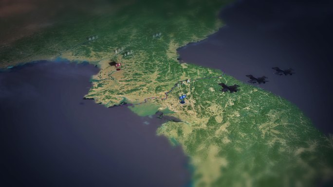朝鲜战争地图ae模板