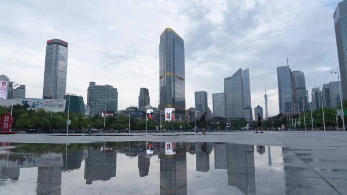 2023雨后广州珠江新城建筑群延时