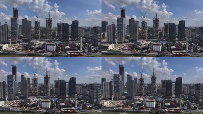 航拍广州琶洲新区