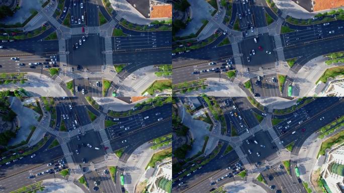 龙岗清林路黄阁路十字路口交通车流1/2