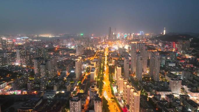 繁华都市 都市航拍 都市夜景