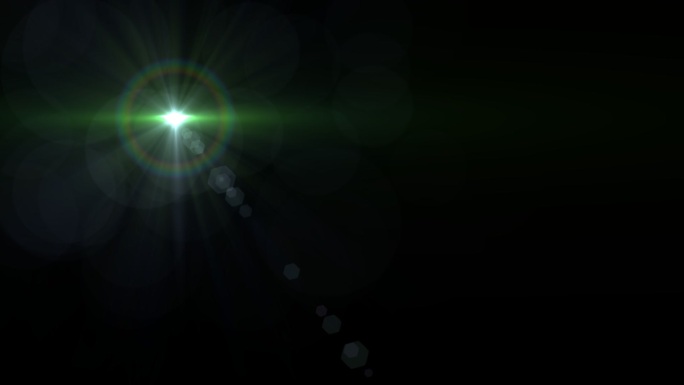 绿色光晕太阳光灯光素材