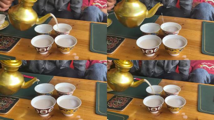 酥油茶西藏藏民日常生活高原居民美食