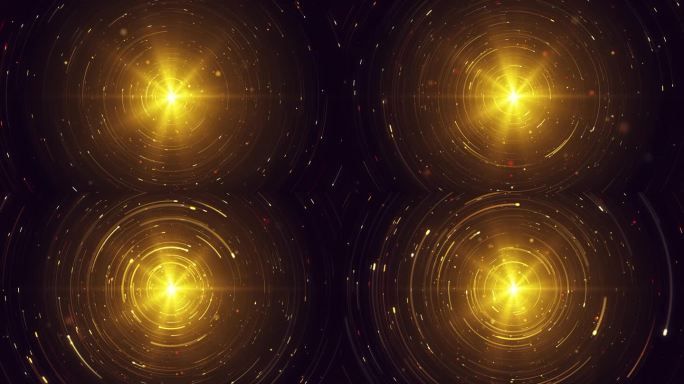 金色科技发光环绕粒子光圈