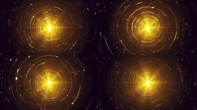 金色环绕光圈粒子4k-循环