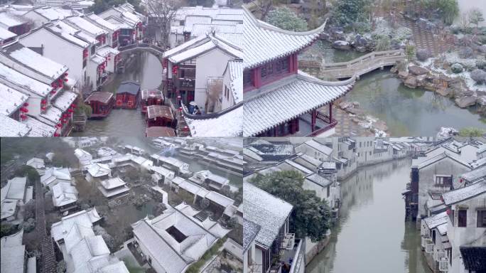 苏州雪景素材