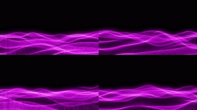 紫色丝绸粒子数字海洋优雅ae模板工程文件