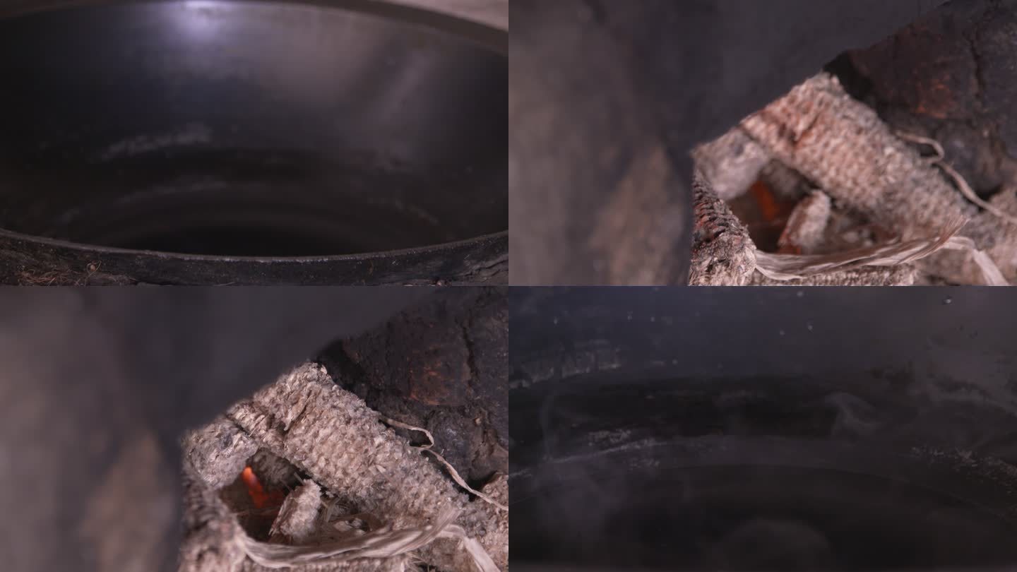 地锅煮饭 烧水