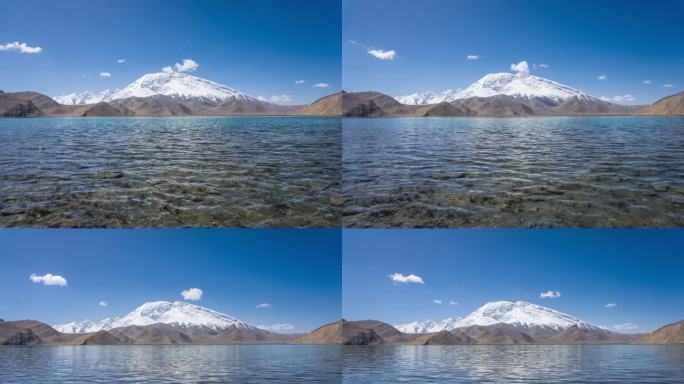 新疆慕士塔格峰喀拉库了勒湖