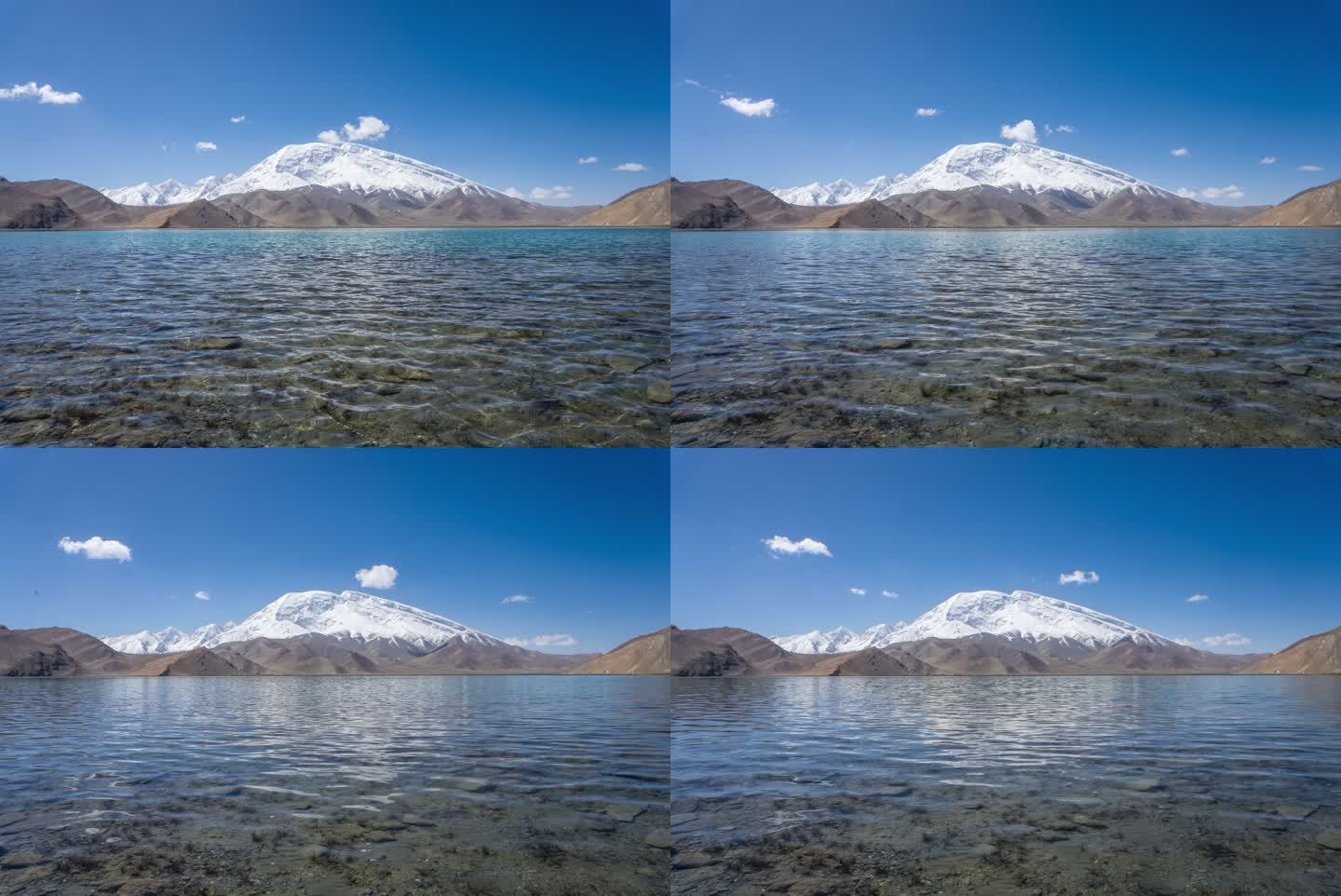 新疆慕士塔格峰喀拉库了勒湖
