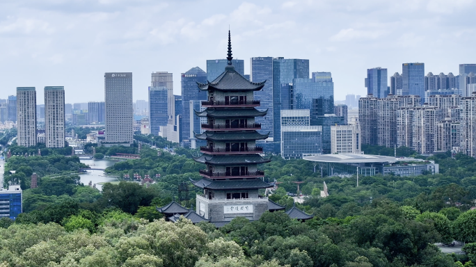 佛山全景 航拍佛山 电视台 千灯湖