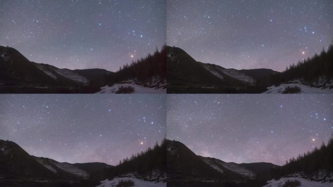 唯美星空空镜延时视频