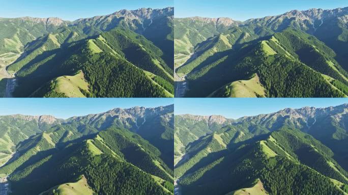 4K正版-航拍新疆山谷公路自然风光02