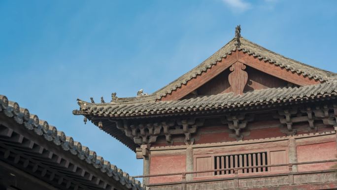 大同善化寺文殊阁特写延时视频