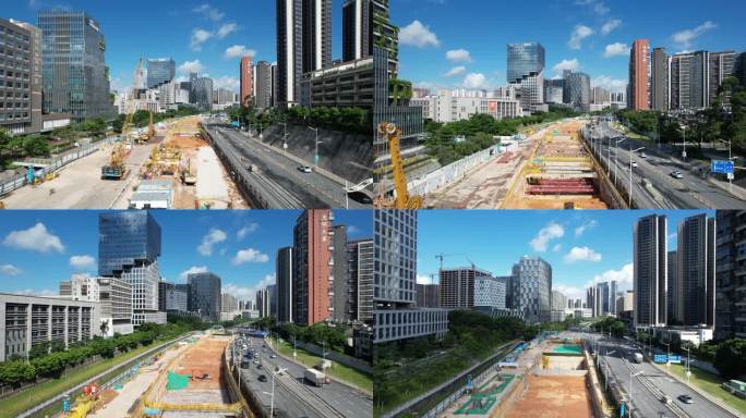 深圳地铁建设一镜到底 深圳光明区地铁建设