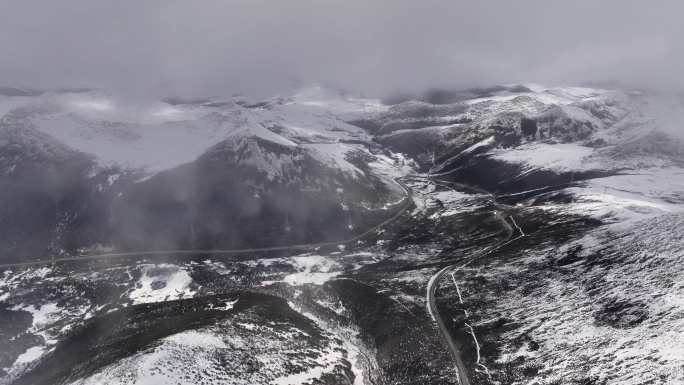 20230318西藏林芝色季拉山大雪航拍