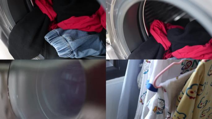 全自动滚筒洗衣机清洗衣服