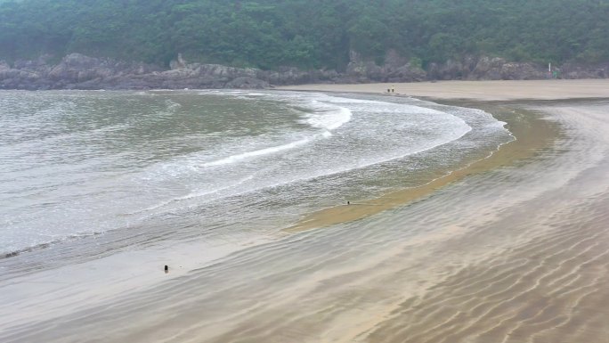 正版4K  航拍象山石浦镇高背咀礁海滩