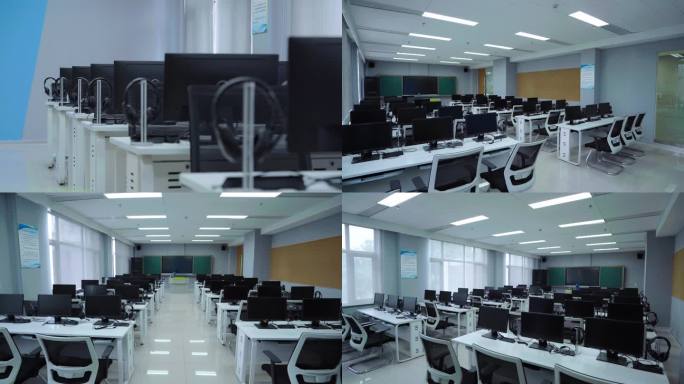 计算机多媒体教室 教室空镜头