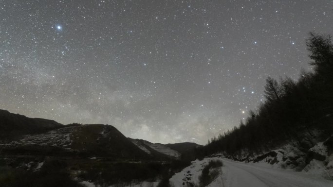 唯美星空空镜延时视频