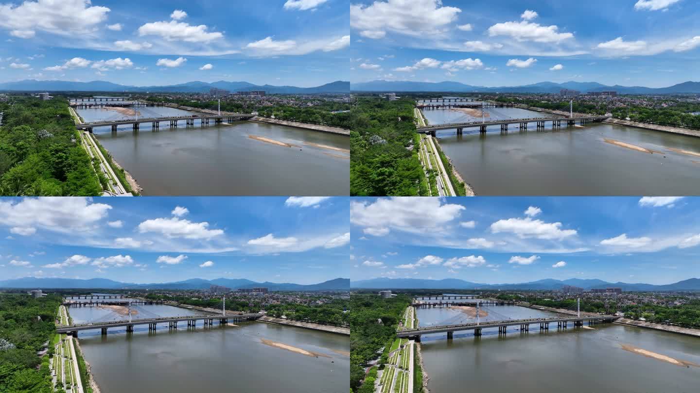 4K海南陵水县椰林大桥航拍