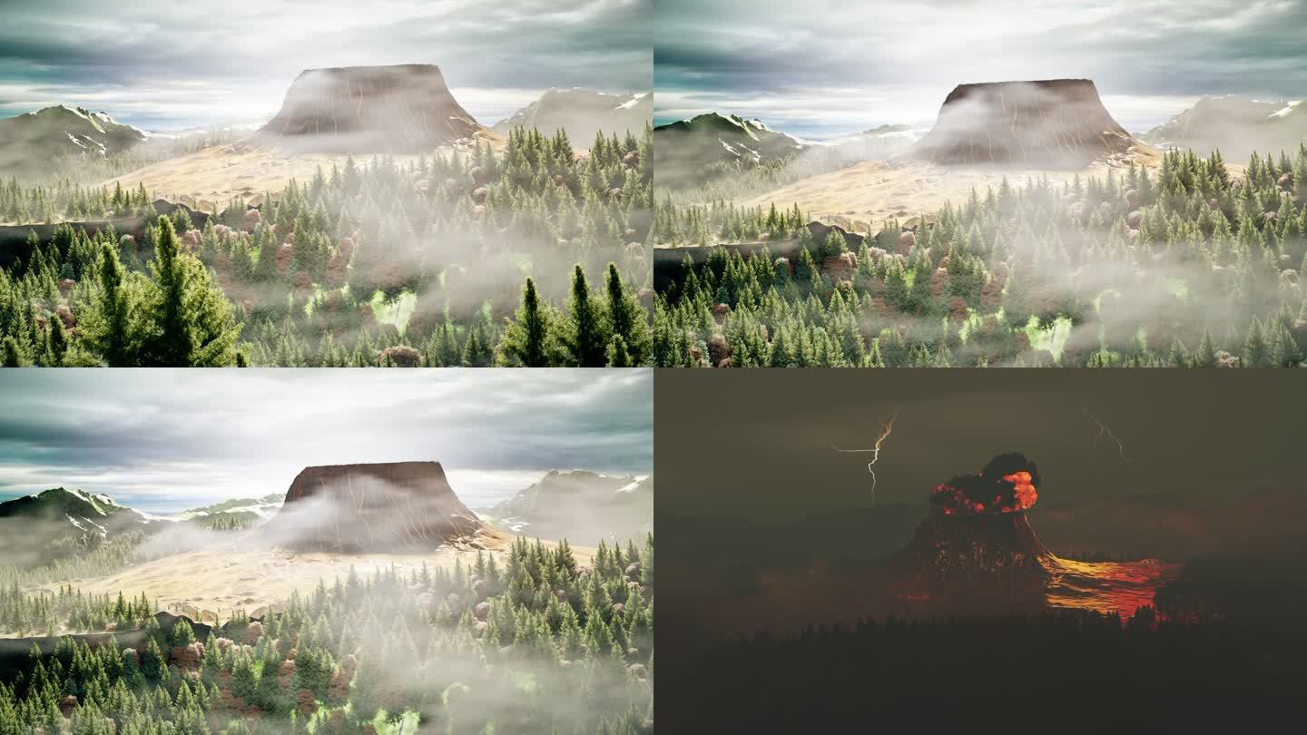 原创火山镜头CG制作