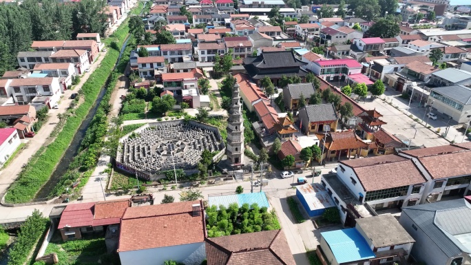 河南许昌鄢陵风景名胜历史古迹兴国寺塔航拍