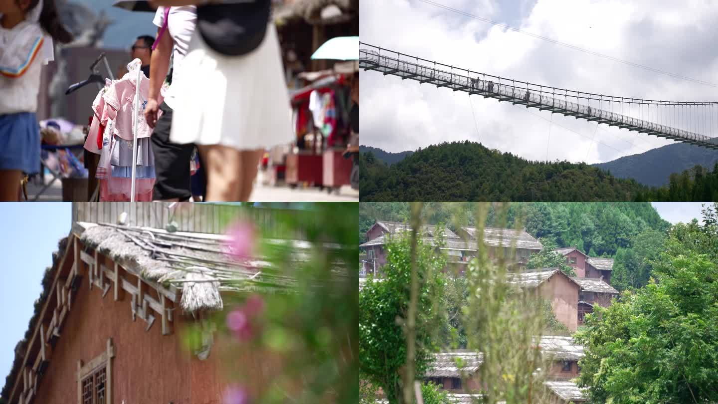 4K海坪彝族文化小镇旅游区升格写意空镜