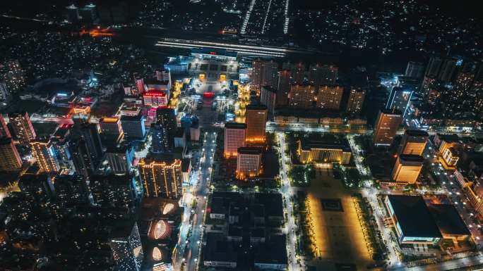 甘肃陇南武都城市夜景