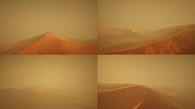 迷雾沙漠 沙漠 沙漠沙尘暴 大雾沙漠