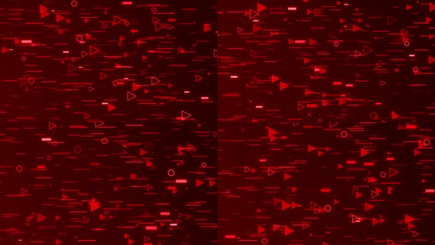 4K红色几何线条流动循环