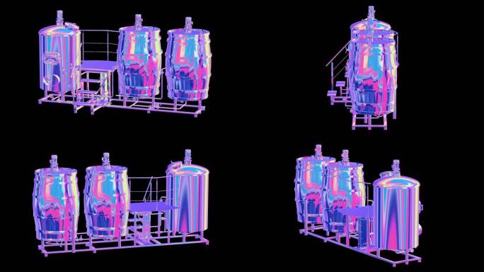 自酿啤酒机器酒桶赛博朋克元宇宙通道素材