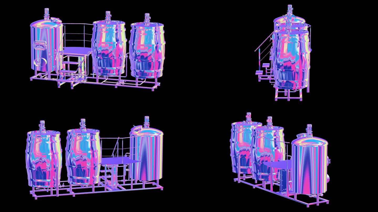 自酿啤酒机器酒桶赛博朋克元宇宙通道素材