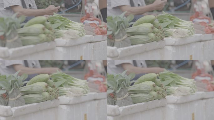 菜市场 菜贩 卖菜 买菜 挑菜 菜摊