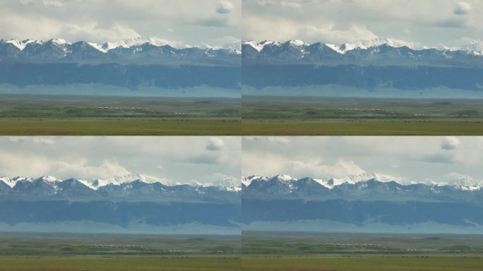 4K正版-航拍新疆草原雪山自然景观04