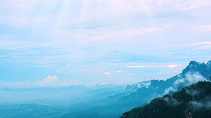 祖国大好河山 远山近岭 山川壮丽巍峨群山