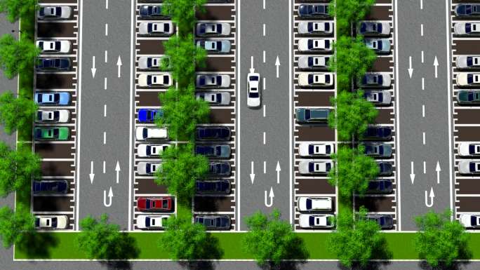 文明城市规范泊车停车场三维动画