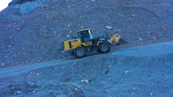 采石场航拍 砂石石矿矿场 绿色环保工程