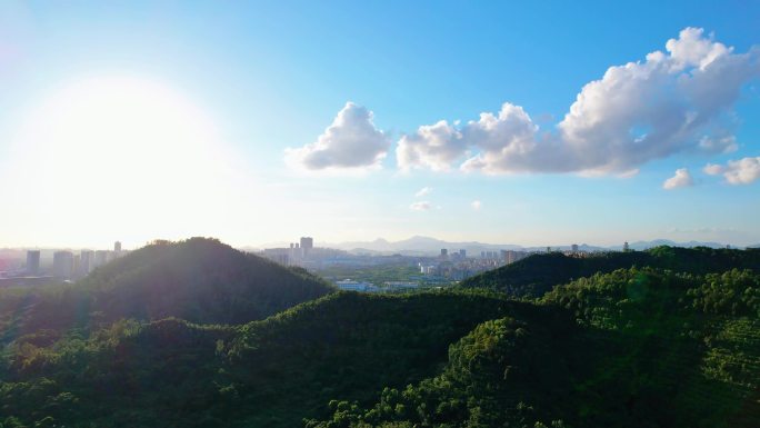 蓝天白云山林城市两地交界坪山惠阳1/5